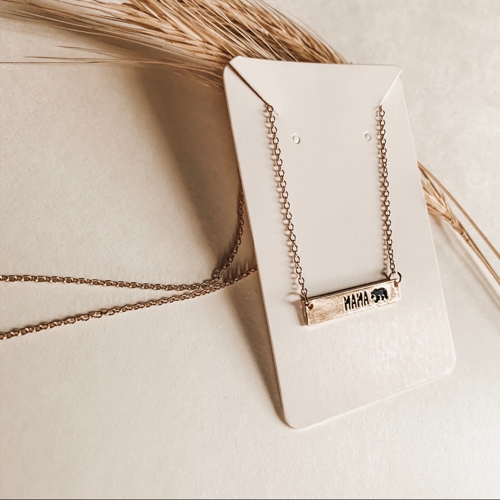 Mama Bear Necklace Gold - Picture 2 of 3